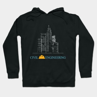 Best design civil engineering drafter engineer with buildings image Hoodie